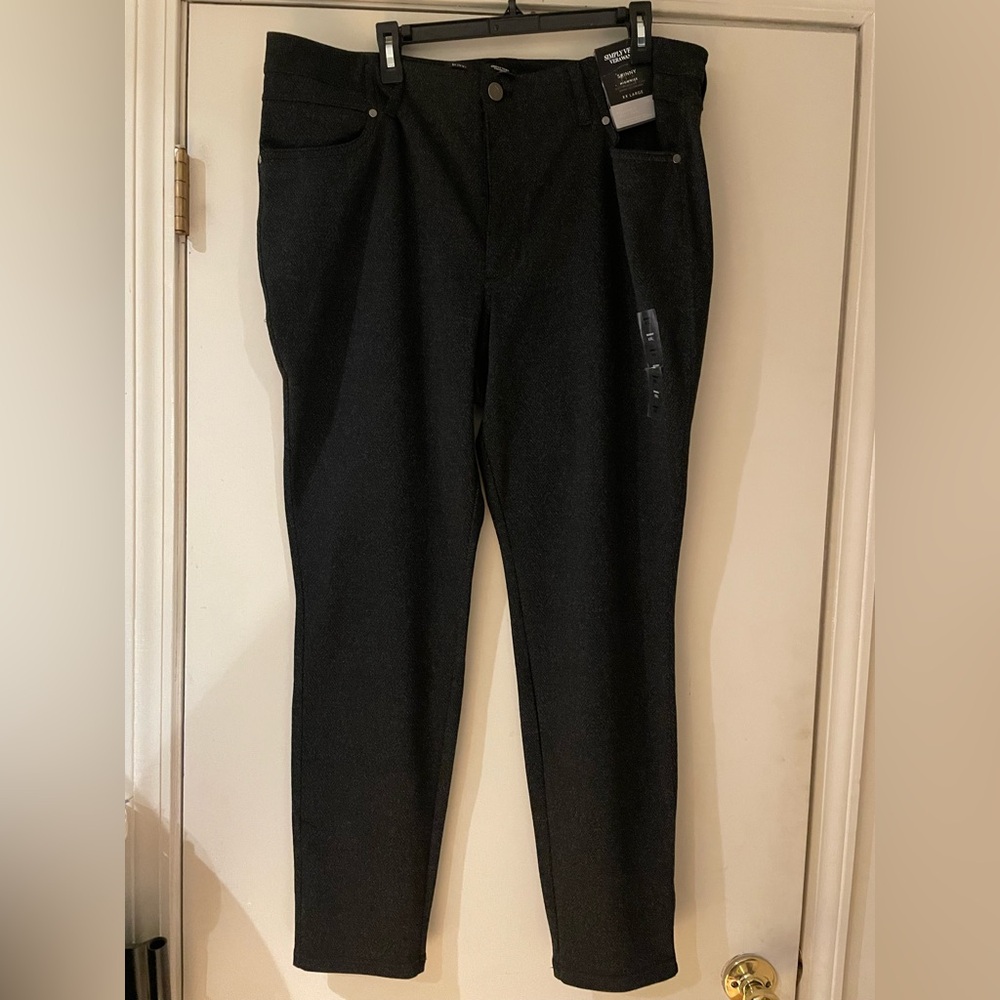 Simply Vera Vera Wang Gray Skinny Top